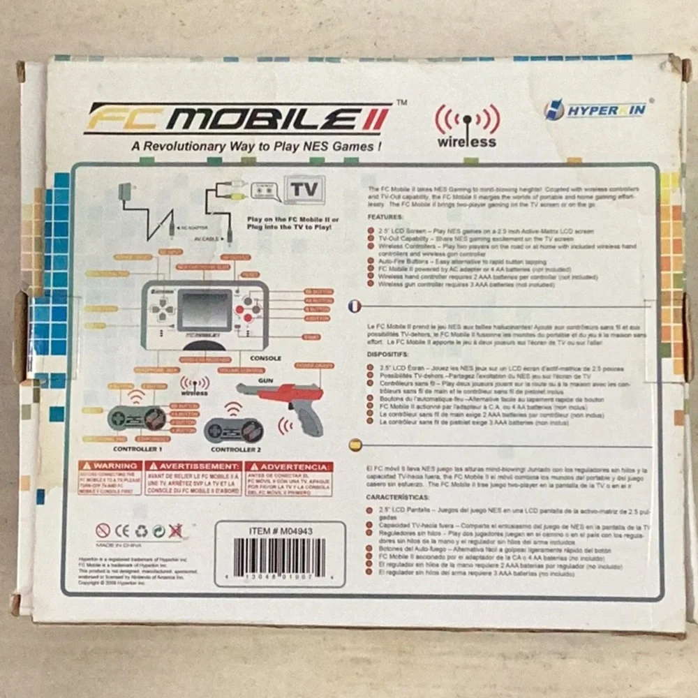 NES FC Mobile II Handheld Console For Nintendo NES Games Hyperkin In Box